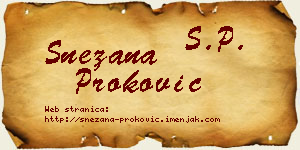 Snežana Proković vizit kartica